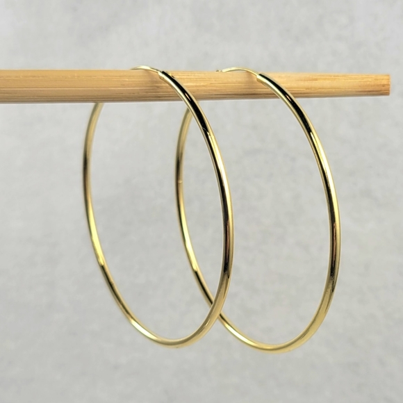 2.25" Gold Hoops - Picture 5 of 9